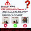 D3S Xenon Bulbs for Cadillac XTS CTS ATS 2014 2015 2016 2017 HID Projector Headlights, 35W 8000K White Replacement OEM GM 13587843 Headlamp, 2-Pack