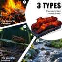 Electric Fireplace Logs Realistic Flame Effect Candle LED Flame Light USB Powered Electric Fireplace Remote Control Fireplace Placement Home Decoration 12.4*5.91*7.87 In No Heat Function