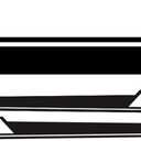 Universal Racing Stripes Car Stickers Sport Stripes DIY Styling Decorated Door Hood Self-Adhesive Side Strip Decal Decoration Accessories for Truck SUV Off-Road Vehicles(5PCS)(Black)
