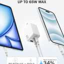 67W USB C Charger, GaN PPS 3-Port Fast Compact Foldable USB C Charger Block for MacBook, iPad Pro, Galaxy S24, iPhone 16/15 and More