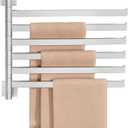 Alise Swivel Towel Rack, 6-Arm Towel Bar, Space Saving Towel Rack Wall Mount Drying Towel Holder, Swing Out Towel Holder for Bathroom Kitchen Toilet, Square SUS304 Stainless Steel, Brushed Nickel