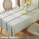 TruDelve Cloth Tablecloths Boho Gray Table Cloth Rectangle Tables 6 Foot Table Cloths Rustic Farmhouse Tablecloth(A-Grey,70"x55",Rectangular)