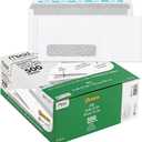 Mead #10 Envelopes, Letter Size, 4-1/8" x 9-1/2", Security Printed Lining for Privacy, Press-It Seal-It Self Adhesive Closure, Left Viewing Window Mailing Envelopes, 500 Count (742022)
