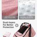 TinlyFinly Waterproof Car Seat Cover for Baby, 2-Layer Car Seat Rain Cover with Clear Window & Sunshade & Mesh Cover, Universal Infant Carseat Canopy for Stroller, Protect from Rain and Snow - Pink