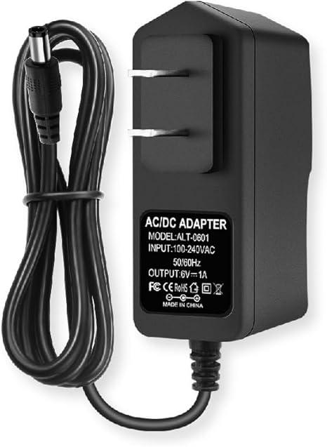 6V DC Power Supply 1A Universal AC Adapter, 100-240V 50/60Hz Adapter to 6 Volts 1Amp Transformer, DC 6V Power Cord, 【5.5mm x 2.5mm Barrel Plug】