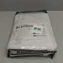 INOVADAY 100% Blackout Curtains for Bedroom, Black Out Curtains 96 Inch Long, Clip Rings Linen Blackout Drapes, Thermal Insulated Room Darkening for Living Room, 2 Panels - Beige,W50xL96