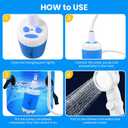Ann Katy Portable Camping Shower Outdoor Camp Shower Pump,Upgrade Rechargeable Electric Shower Pump with Intelligent Digital Display Multiple Spray Modes for Camping, Hiking, Traveling,RV