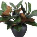 Thiccywoov 6 Pcs Magnolia Artificial Leaves Branches 3D Magnolia Pick Real Touch Faux Stems Simulation Leaves Twigs for Indoor Outdoor Vase Filling Home Office Table Decoration (Green, 18 Inch)