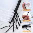 24pcs Mesh Zipper Pouch Puzzle Storage Bags A3 17x12 Inches Large File Bags Black Reusable Zipper Pouches for Organizing, Classroom Board Game Organization