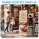 Zonon 4 Sets X Banner Stand Adjustable Fit 23 x 63 to 32 x 78 Inch with Water Weight Bag Carry Bag, Portable X Frame Banner Stand for Trade Show Store Photo Backdrop Event Birthday Booth Display