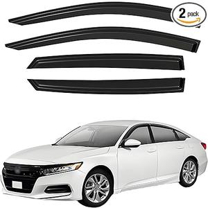 4Pc Window Visor Fit 2018-2022 Honda Accord Classic Cover Acrylic Sun Rain Guard Vent Wind Deflector Weather Shields