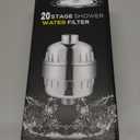 20-Stage Shower Filter, Removes Chlorine and Fluoride, Softens Water, Moisturizes Skin, Comes with Two Cartridges