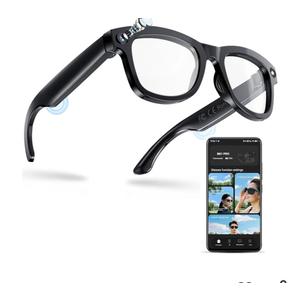 Smart Glasses with Camera, 1080P HD Video Recording Glasses,Bluetooth Speaker,Wireless Music & Calls,Real-Time Translation,Voice Control,Unisex