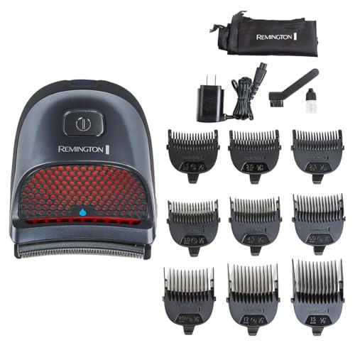 Remington Shortcut Pro Self-Haircut Trimmer Kit, Waterproof Cordless Electric Razor for Head, Beard, and Body, Curved Blades and 9 Trimmer Lengths, Head Shaver, 5-Minute Quick-Charge, 14-Piece Set