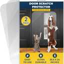 PROTECTO 2 Pack 35.5x24 Door Protector from Dog Scratching Cat & Dog Scratch Guard for Indoor/Outdoor Use Easy Install on Walls, Glass, Screen Doors
