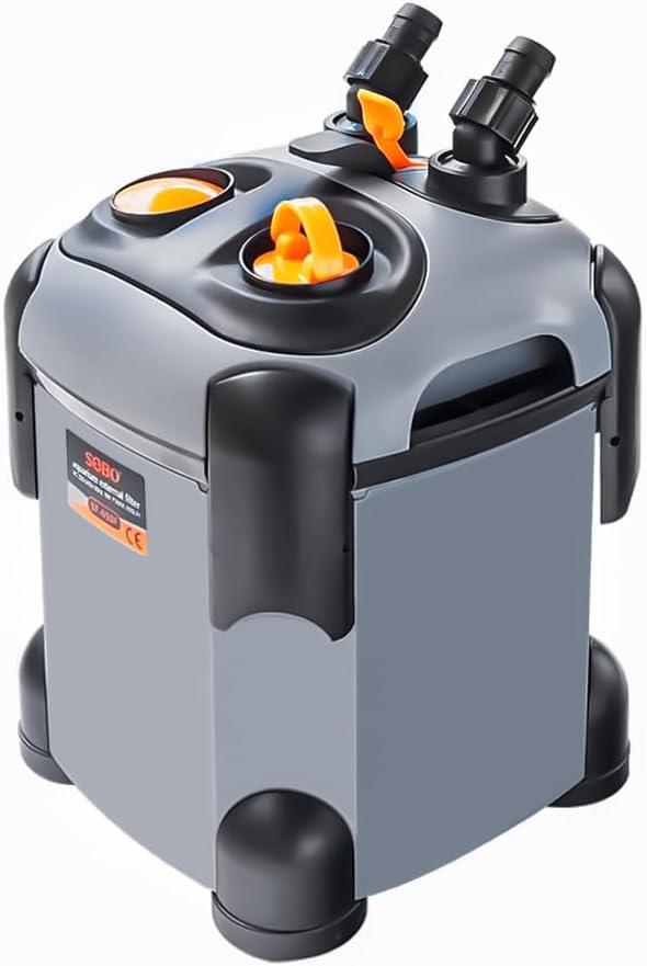 SUNWEN Aquarium External Ultra-Quiet Canister Filter, Fish Tank Water Circulation Filter with Filter Media 171/225/266/317/397GPH (SF-650F-171GPH)