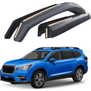 Goodyear Shatterproof in-Channel Window Deflectors for Subaru Ascent 2019-2025, Rain Guards, Window Visors for Cars, Vent Deflector, Car Accessories, 4 pcs - GY007940