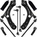 AUQDD 10Pc Front End Suspension Kit Fit For 2012-2019 Volk-swagen Beetle, 12-2022 Passat, 2 Lower Control Arm w/Ball Joint 2 Sway Bar Link 4 Outer Inner Tie Rod End (# 522-837 K80478 EV800899 ES80666)