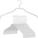 Mawa by Reston Lloyd Silhouette Series Non-Slip Space Saving Clothes Hanger for Shirts and Dresses, Style 41/F, Set of 12, White