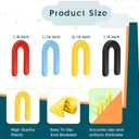 Plastic Shims Horseshoe Shims U Tile Spacers for Leveling, 1/4 Inch, 3/16 Inch, 1/8', 1/16', Black, Yellow, Red, Blue