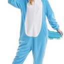 Gorkonpy Axolotl Costume Adult Women Animal Onesie Pajamas Halloween Party Dress Up, M