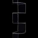5 Tier Corner Shelf Wall Mount Floating Acrylic Corner Shelves Easy to Assemble Corner Bookshelf, Plant Shelf Wall Organizer Storage for Bedroom, Bathroom, Kitchen, Office, Home, Living Room(Clear), 7 inches x 7 inches x 36 inches