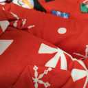 SearchI Christmas Chair Covers Set of 6, Stretch Xmas Kitchen Chair Cover Removable Washable Holiday Parsons Chair Slipcovers for Dining Room, Christmas Decoration, Ceremony(Snowman+Snowflake)