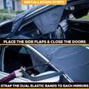 EcoNour Windshield Protector | Durable 600D Oxford Fabric | Waterproof Winter Car Cover for Pickup Truck, SUV & Mini Van | Essential Car Accessories | X-Large (74"x43")