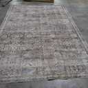 Loloi Layla Collection LAY-13 Antique/Moss 9'-6" x 14' .13" Thick Area Rug, Soft, Durable, Vintage Inspired, Distressed, Low Pile, Non-Shedding, Easy Clean, Printed, Living Room Rug