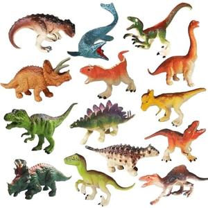 Yowlieu 14 Pcs Figures Toys Realistic Mini Dinosaurs Animal Figurines, Plastic Learning Educational Playset Animal Themed Party Supplies Cake Topper Ornaments for Easter Egg Birthday Christmas