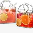 Glass Purse for Drinks Set of 2,26oz Unique Wine Glasses Purse Gifts for Women Party,Fish Bowl Vase,Creative Cute Drinking Glass Cups for Fruit Juice,Tea,Flowers