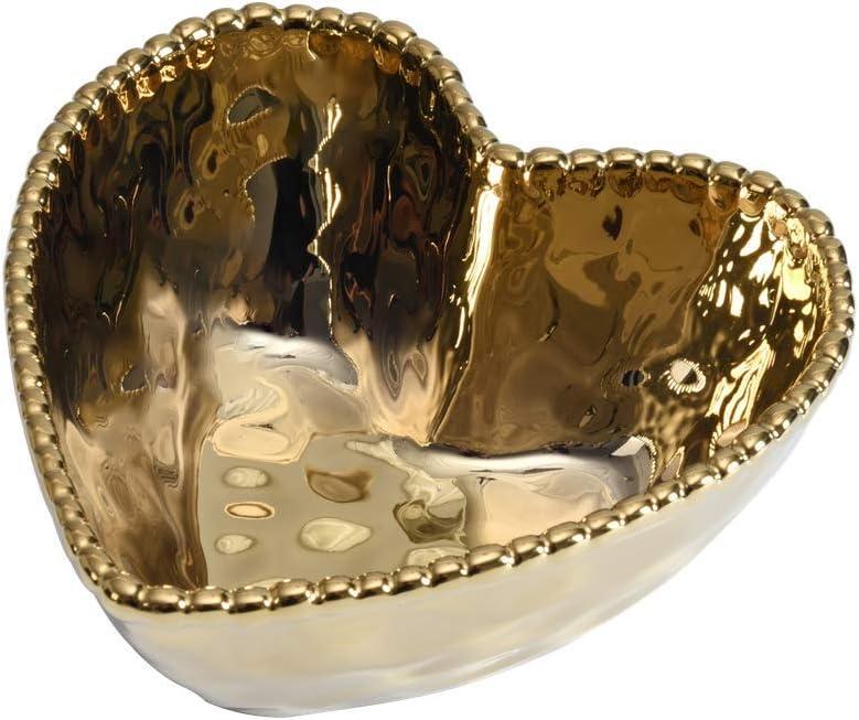 Pampa Bay Love is in the Air Heart Porcelain Bowl, Gold