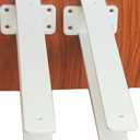 4 Pack - 12 inch White Hidden L Shelf Bracket (1/5 Inch Thicked) Iron Floating Shelf Brackets Rustic Industrial Metal Brackets for Shelf Support