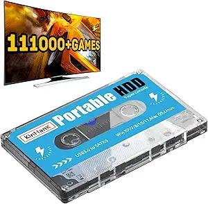 Kinhank 500G Portable External Game Hard Drive Disk, Built-in 111000+ Games, Batocera 33 Game System, for Laptop/PC/Windows/, (No Gamepad)