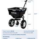 Garvee 100LBS Push Broadcast Spreader, 12FT Spreading Width, 13in All-Terrain Wheels, Adjustable Flow Control, Heavy Duty Walk Behind Lawn Spreader for Fertilizer, Grass Seed, Ice Melt, Salt