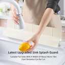 18" Upgraded Silicone Sink Splash Guard Released in 2026,Self-Draining Water Splash Guard for Kitchen Sink,Bathroom and Kitchen Island,with 3.5" High Splash Guard & 6 Strong Suction Cup (Beige)