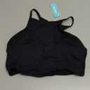 Aqua Eve Women's Sport Bra Bikini Tops Racerback Swimsuit High Neck Bathing Suit Crop Swim Tops Only No Bottom (Black) XS