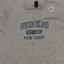 Staten Island New York Vintage Varsity Sports Navy Text T-Shirt S