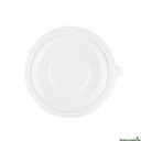 Restaurantware Bento Tek Plastic Lids, Clear, Round, 5 x 5 Inch, fits 12 Ounce To-Go Boxes, 50 Ct Package, 4/Case