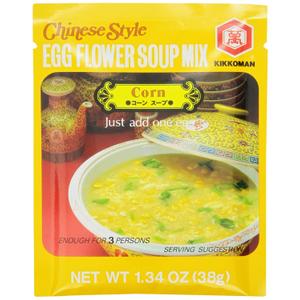 Kikkoman Corn Instant Egg Flower Soup, 1.3-Ounce (Pack of 12), BBD 07/04/26 Kikkoman Corn Instant Egg Flower Soup, 1.3-Ounce (Pack of 12), BBD 07/04/26