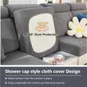 Yoovat Couch Cushion Covers for Sofa Couch Covers Wear-Resistant Universal Sofa Cover Washable Stretch for Sectional Slipcovers (Texture-Brown,Large Double Seat Cover)