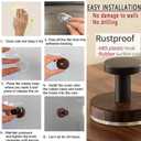 Wreath Hanger for Front Door, Heavy Duty Suction Cup Reef Hook for Glass Window/Over Door/Outdoor, Christmas/Thanksgiving/Halloween/July 4th/Easter/Valentine/Fall/Summer/Spring