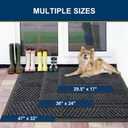 Smiry Front Door Mat Outside Entrance, Heavy Duty Sturdy Natural Rubber Doormat, Trap Dirt and Moisture, Easy Clean Low Profile Welcome Floor Mats for Indoor Outdoor Entry, 35X23 Inch, Silver Grey