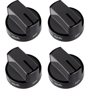 4 WPW10339442 Stove Knobs Fit for Whirl-Pool Gas Range WFG320M0BB0 WFG320M0BB1 WFG320M0BB2 WFG320M0BS0 WFG320M0BS2 WFG320M0BS3 WFG320M0BW0 WFG320M0BW1 WFG505M0BB0 WFG505M0BB1 WFG505M0BB2