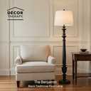 Decor Therapy Benjamin Traditional Floor Lamp, Satin Black