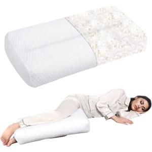 TANYOO Knee Pillow for Side Sleepers Shredded Memory Foam Adjustable Legs Pillow for Side Sleeping Between Legs Perfect for Knee and Hip Pain Relief and Improve Sleeping, Breathable and Washable