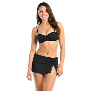 La Blanca Women's Island Goddess Swimsuit Top, Black, 10
