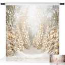 Kate Christmas Farm Photography Backdrops Sonwy Forest Background Xmas Trees Photo Props, 8x8ft