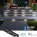 8-Packs 3W 7inch LED Hardscape Paver Lighting,12V AC/DC Low Voltage Retaining Wall Lights,Landscape Lighting,5000K Daylight White Outdoor Step Light,50,000 Hours Lifespan-Black