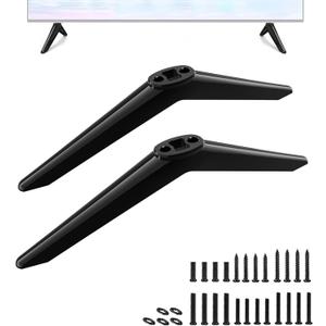 TV Stand for Westinghouse Roku TV Legs, TV Stand Legs for Compatible with Holes Center Distance 1.3cm/0.51inch - 2.4cm/ 0.94inch, Please Measure Distance Between TV Bottom Two Holes, Black